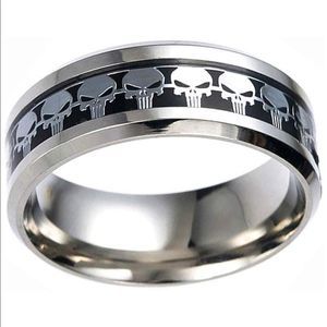 NWOT | Punisher Skull Stainless Steel Ring